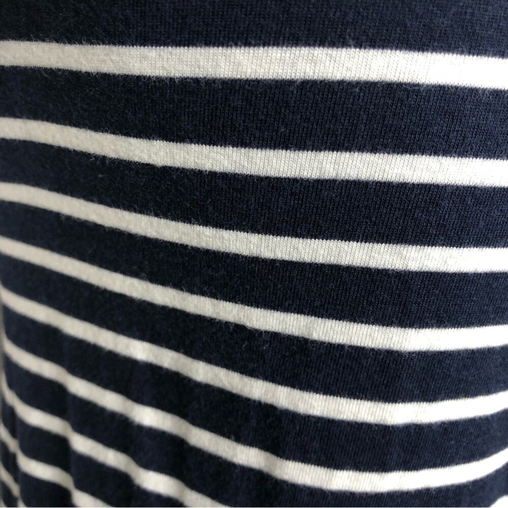 Boden navy blue white striped cap sleeve knit dress size 2R - Picture 13 of 16